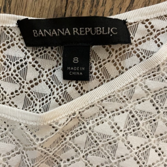 Banana Republic white eyelet dress size 8 - Picture 4 of 8